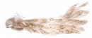 Decor MagicHome Craciun, Paun, auriu, puf, 50x20x23 cm