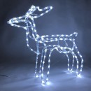 Decoratiuni MagicHome Craciun, Ren, 144 LED alb rece, 230V, 50 Hz, exterior, 59x27,50x64 cm