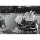 Decoratiune gradina / ghiveci Krodesign Big Cat KRO-1141, metal, inaltime 63 cm