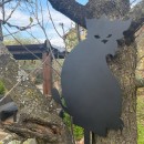 Decoratiune gradina / ghiveci Krodesign Big Cat KRO-1141, metal, inaltime 63 cm