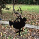 Decoratiune gradina / ghiveci Krodesign Big Chicken KRO-1130, metal, inaltime 64 cm