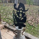 Decoratiune gradina / ghiveci Krodesign Captain Gnome KRO-1138, metal, inaltime 62 cm
