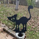 Decoratiune gradina / ghiveci Krodesign Cat Boots KRO-1144, metal, inaltime 60 cm