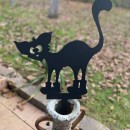 Decoratiune gradina / ghiveci Krodesign Cat Boots KRO-1144, metal, inaltime 60 cm