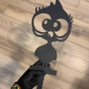 Decoratiune gradina / ghiveci Krodesign Chick KRO-1131, metal, inaltime 60 cm