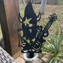 Decoratiune gradina / ghiveci Krodesign Kiss Rock Gnome KRO-1137, metal, inaltime 62 cm