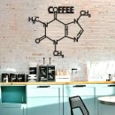 Decoratiune metalica de perete Krodesign Coffee KRO-1119, dimensiune 60 cm, negru, grosime 1.5 mm
