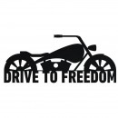 Decoratiune metalica de perete Krodesign Drive to Freedom KRO-1118, lungime 80 cm, negru, grosime 1.5 mm