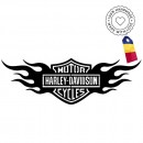 Decoratiune metalica de perete Krodesign KRO-1054, Harley Davidson, diametru 60 cm, grosime 1.5 mm