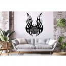 Decoratiune metalica de perete Krodesign KRO-1059, Harley Davidson II, diametru 60 cm, grosime 1.5 mm