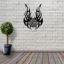 Decoratiune metalica de perete Krodesign KRO-1059, Harley Davidson II, diametru 60 cm, grosime 1.5 mm