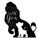 Decoratiune metalica de perete Krodesign KRO-1062, Lion King, lungime 55 cm, negru, grosime 1.5 mm