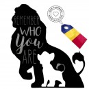 Decoratiune metalica de perete Krodesign KRO-1062, Lion King, lungime 55 cm, negru, grosime 1.5 mm