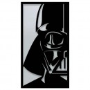 Decoratiune metalica de perete Krodesign KRO-1068, Darth Vader, lungime 55 cm, negru, grosime 1.5 mm