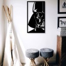 Decoratiune metalica de perete Krodesign KRO-1068, Darth Vader, lungime 55 cm, negru, grosime 1.5 mm