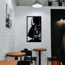Decoratiune metalica de perete Krodesign KRO-1068, Darth Vader, lungime 55 cm, negru, grosime 1.5 mm