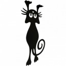 Decoratiune perete Krodesign Funny Cat, lungime 52 cm, negru