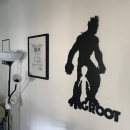 Decoratiune perete Krodesign Groot, metal, negru, Inaltime 69 cm