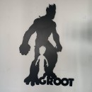 Decoratiune perete Krodesign Groot, metal, negru, Inaltime 69 cm