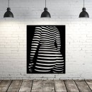Decoratiune perete Krodesign KRO-1036 Women Shadow, lungime 80x64 cm, negru