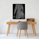 Decoratiune perete Krodesign KRO-1036 Women Shadow, lungime 80x64 cm, negru