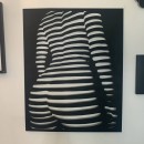 Decoratiune perete Krodesign KRO-1036 Women Shadow, lungime 80x64 cm, negru