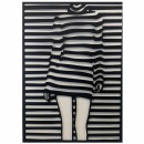 Decoratiune perete Krodesign KRO-1037 Girl, lungime 80x58 cm, negru