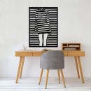 Decoratiune perete Krodesign KRO-1037 Girl, lungime 80x58 cm, negru