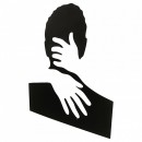 Decoratiune perete Krodesign Man Silhouette 2, lungime 48x41 cm, negru