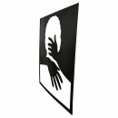 Decoratiune perete Krodesign Man Silhouette, lungime 50x43 cm, negru