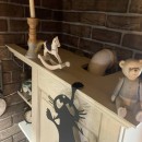 Decoratiune perete Krodesign Scared Cat, negru, 35 cm