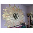 Decoratiune perete Krodesign Spiral Sun, diametru 53 cm, negru