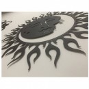Decoratiune perete Krodesign Sun&Moon, diametru 60 cm, negru