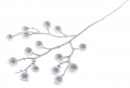 Ramura decorativa GliBerries. alb, 28 cm, 6 buc