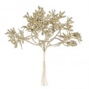 Ramura decorativa, auriu 15cm, 6 buc