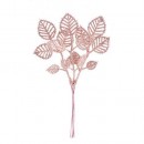 Petale de ramuri decorative, aur roz 22cm, 6 buc