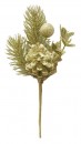 Ramura decorativa cu con, argintiu, 21cm, 6 buc
