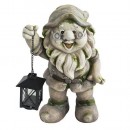 Decor Gecco 8042, Pitic cu lanterna, magnezie, 36 cm