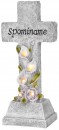 Decor MagicHome, Cruce, LED, polirășină, pentru mormânt, solar, 15x9,5x32 cm