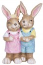 Decor MagicHome, Iepure și iepuraș, ceramică, 34x19x51 cm
