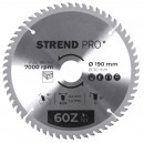 Disc Strend Pro TCT 190x2,4x30/20 mm 60T, pentru lemn, ferăstrău