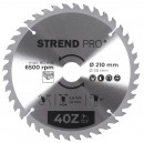 Disc Strend Pro TCT 210x2,6x30/20 mm 40T, pentru lemn, ferăstrău