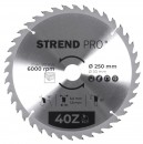 Disc Strend Pro TCT 250x3,0x30/20 mm 40T, pentru lemn, ferăstrău