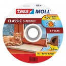 Garnitură ușă tesamoll® profil D, 9 mm, maro, 100 m