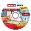 Garnitură ușă tesamoll® profil D, 9 mm, alb, 100 m