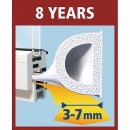 Garnitură ușă tesamoll® profil D, 9 mm, alb, 100 m
