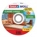 Garnitură ușă tesamoll® profil E, 9 mm, maro, 100 m