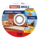 Garnitură ușă tesamoll® profil P, 9 mm, maro, 100 m