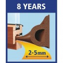 Garnitură ușă tesamoll® profil P, 9 mm, maro, 100 m