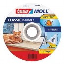 Garnitură ușă tesamoll® profile P, 9 mm, alb, 100 m